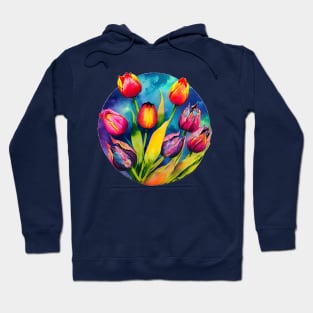 Beautiful Tulips of Vibrant Colors Hoodie